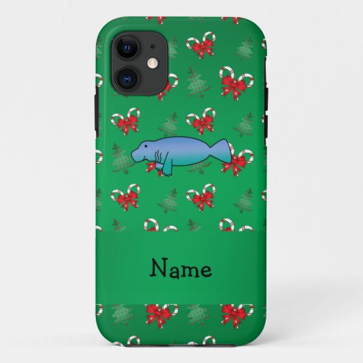 名パーソナライズされた前のグリーンキャンディカヌー Case-Mate iPhoneケース (裏面)
