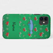 名パーソナライズされた前のグリーンキャンディカヌー Case-Mate iPhoneケース (裏面(横))