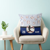 名パーソナライズされた前の付いた野球枕 クッション (椅子)