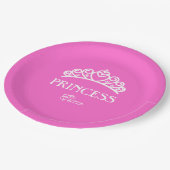 名パーソナライズされた前の姫プレート ペーパープレート (アングル)