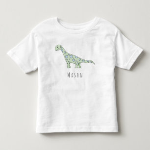 名パーソナライズされた前の幼児ボーイドードル恐竜 トドラーTシャツ