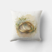 名パーソナライズされた前の結婚リングや輪 クッション (裏面)