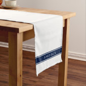 名パーソナライズされた前の編集可能な色のストライプ ロングテーブルランナー (インサイチュ)