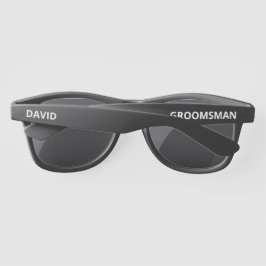 名パーソナライズされた前の贈り結婚物を持つgroomsman サングラス