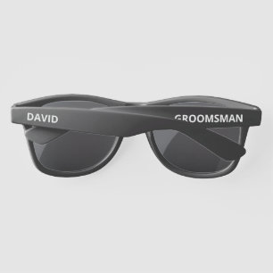 名パーソナライズされた前の贈り結婚物を持つgroomsman サングラス