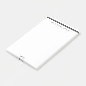 名パーソナライズされた前の黒い線 ポストイット (アングル)