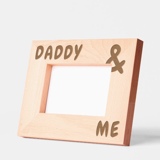 名パーソナライズされた前は大きはっきりしたく父と私 レーザー彫刻フレーム (左)