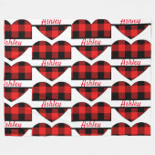 名パーソナライズされた前は子供へ成人 フリースブランケット (正面(横))