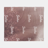 名パーソナライズされた前は子供へ成人 フリースブランケット (正面(横))