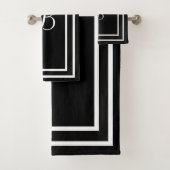 名パーソナライズされた前またはイニシャルタオル バスタオルセット (インサイチュ)