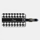 名パーソナライズされた前を白千鳥格子のにする ラゲッジタグ (裏面横)