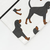 名パーソナライズされた前を白黒にする フリースブランケット (角)