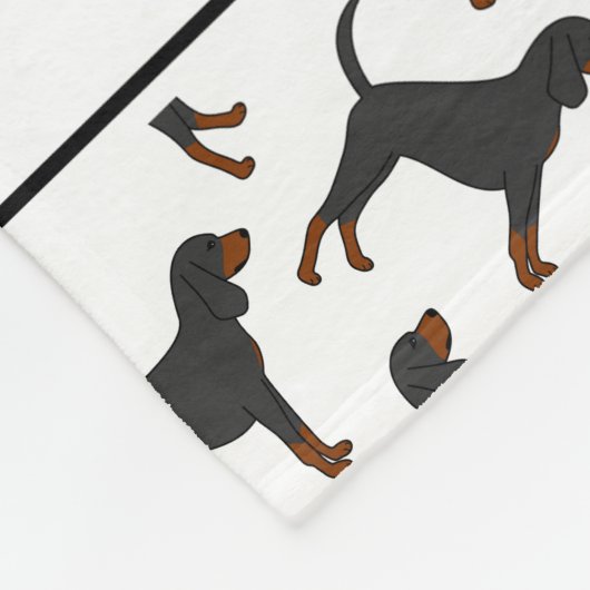 名パーソナライズされた前を白黒にする フリースブランケット (角)