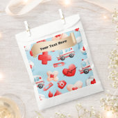 名パーソナライズされた前を追加する医療、医療、ナース フェイバーバッグ (クリップ留めされた状態)