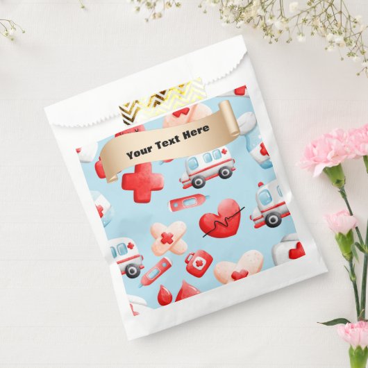 名パーソナライズされた前を追加する医療、医療、ナース フェイバーバッグ (封をした状態)