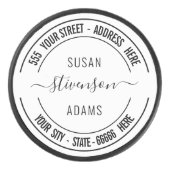 名パーソナライズされた前アドレスカスタム文字ホッケーパック アイスホッケーパック (正面)