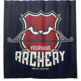 名パーソナライズされた前アーチェリースポーツ反曲弓矢 シャワーカーテン