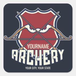 名パーソナライズされた前アーチェリースポーツ反曲弓矢 スクエアシール
