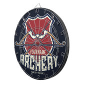 名パーソナライズされた前アーチェリースポーツ反曲弓矢 ダーツボード (正面右)