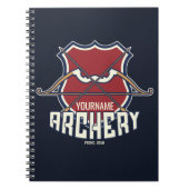 名パーソナライズされた前アーチェリースポーツ反曲弓矢 ノートブック (正面)