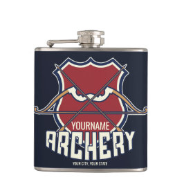 名パーソナライズされた前アーチェリースポーツ反曲弓矢 フラスク