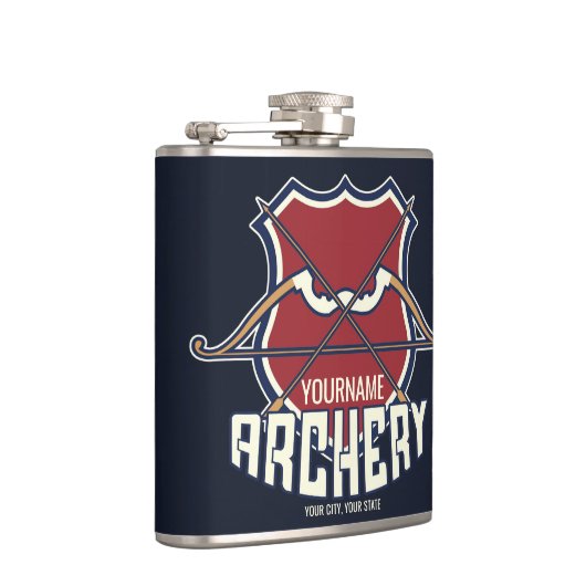 名パーソナライズされた前アーチェリースポーツ反曲弓矢 フラスク (右)