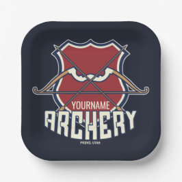 名パーソナライズされた前アーチェリースポーツ反曲弓矢 ペーパープレート