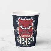 名パーソナライズされた前アーチェリースポーツ反曲弓矢 紙コップ (裏面)