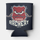 名パーソナライズされた前アーチェリースポーツRecurve Bow Arro 缶クーラー (正面)