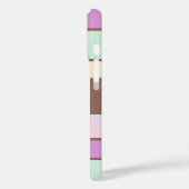 名パーソナライズされた前エレガントモダンパステルストライプズ Case-Mate iPhoneケース (裏面 / 左)