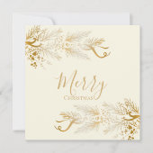 名パーソナライズされた前エレガントユニーククリスマス シーズンカード (正面)