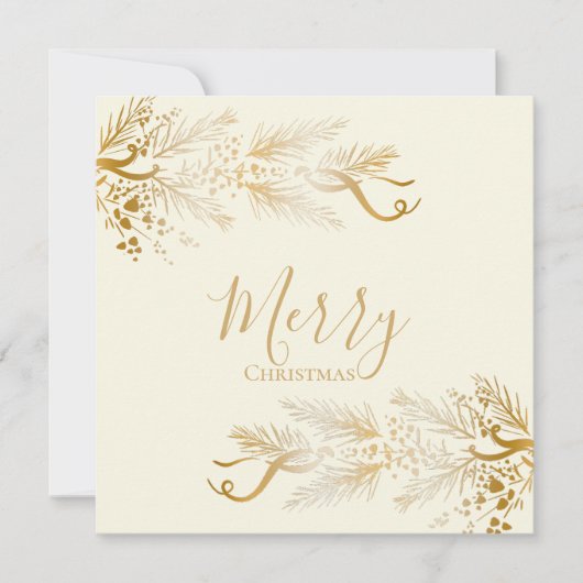 名パーソナライズされた前エレガントユニーククリスマス シーズンカード (正面)