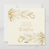 名パーソナライズされた前エレガントユニーククリスマス シーズンカード (裏面)