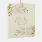名パーソナライズされた前エレガントユニーククリスマス セラミックオーナメント (右)