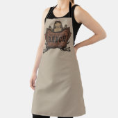 名パーソナライズされた前カウボーイガンズウェスタンランチサイン エプロン (インサイチュ)