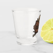 名パーソナライズされた前カウボーイガンズウェスタンランチサイン ショットグラス (左)