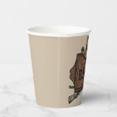 名パーソナライズされた前カウボーイガンズウェスタンランチサイン 紙コップ (右)