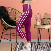 名パーソナライズされた前カスタム白ワイン猫ママおもしろい カプリレギンス