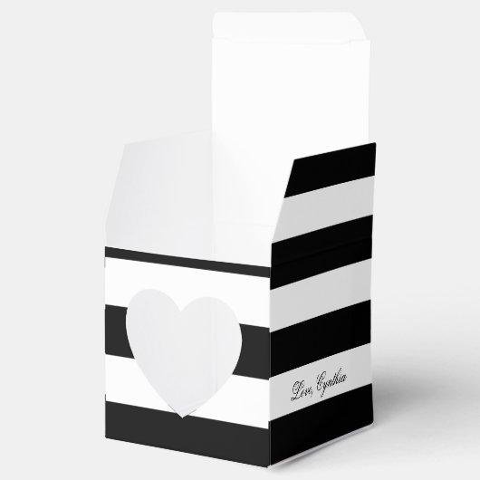 名パーソナライズされた前カップケーキボックス フェイバーボックス (オープン)