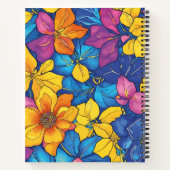 名パーソナライズされた前カラフル柄 ノートブック (裏面)