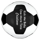 名パーソナライズされた前キック私のベビーもう1回 サッカーボール (回転)