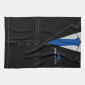 名パーソナライズされた前キッチンおもしろいタオル キッチンタオル (横)