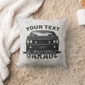 名パーソナライズされた前クラシック名マッスルカーガレージレトロ クッション (ブランケット)