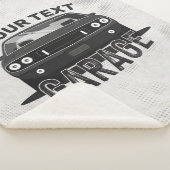 名パーソナライズされた前クラシック名マッスルカーガレージレトロ シェルパブランケット (3/4)