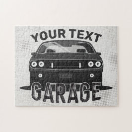 名パーソナライズされた前クラシック名マッスルカーガレージレトロ ジグソーパズル