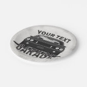 名パーソナライズされた前クラシック名マッスルカーガレージレトロ ペーパープレート (アングル)