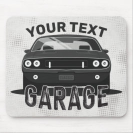 名パーソナライズされた前クラシック名マッスルカーガレージレトロ マウスパッド