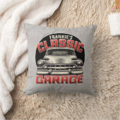 名パーソナライズされた前クラシック車ガレージカスタムショップ クッション (ブランケット)