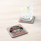 名パーソナライズされた前クラシック車ガレージカスタムショップ コースター (右側)