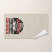 名パーソナライズされた前クラシック車ガレージカスタムショップ バスタオルセット (ハンドタオル)